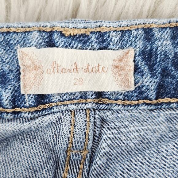 Vervet for Altar'd State Distressed High Rise Denim Shorts Size 29 Cutoff Frayed - Picture 8 of 12